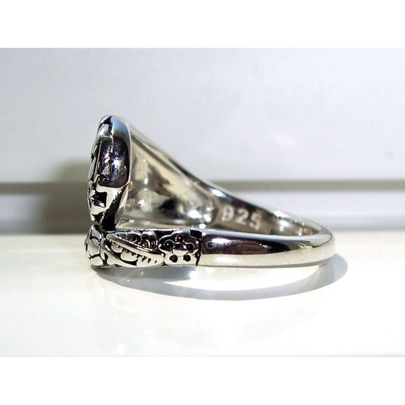 925 STERLING SILVER Cute Floral Spoon Ring - Picture 8 of 16